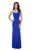 Decode 1.8 - Beaded Diamond Cutout Evening Gown 183011 in Blue
