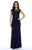 Decode 1.8 - Bateau Neckline Mesh Long Dress  183088 in Blue