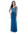 Decode 1.8 - Lace Applique Draped Gown  183186 in Blue