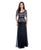 Decode 1.8 - Sequined Queen Anne Dress 183201 in Black and Silver