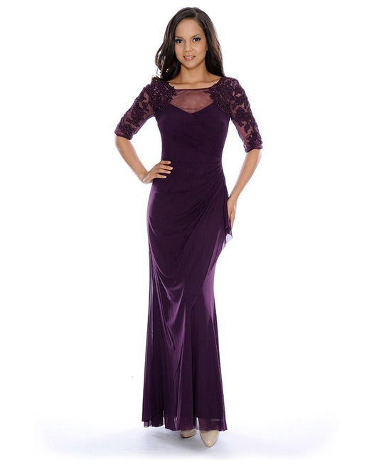 Decode 1.8 - Embroidered Wrap Dress  183234 in Purple