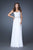 La Femme - 18325 Jeweled Strapless A-Line Gown In White