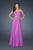 La Femme - 18332 Fabulous Flowing Strapless Sweetheart Evening Dress In Purple