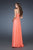 La Femme - 18332 Fabulous Flowing Strapless Sweetheart Evening Dress In Orange