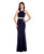 Decode 1.8 - Illusion Beaded Waist Halter Gown 183440 in Blue