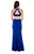 Decode 1.8 - Illusion Beaded Waist Halter Gown 183440 in Blue