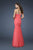 La Femme - 18366 Strapless Sweetheart Crystal Adorned Trumpet Gown In Orange