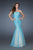 La Femme - 18372 Embellished Strapless Trumpet Gown In Blue and Neutral