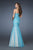 La Femme - 18372 Embellished Strapless Trumpet Gown In Blue and Neutral