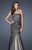 La Femme - 18372 Embellished Strapless Trumpet Gown In Black and Neutral