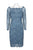 Decode 1.8 - 183762 Long Sleeve Off Shoulder Floral Lace Dress in Blue