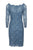 Decode 1.8 - 183762 Long Sleeve Off Shoulder Floral Lace Dress in Blue