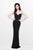 Primavera Couture - Strapless Long Fitted Dress 1837 in Black