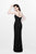 Primavera Couture - Strapless Long Fitted Dress 1837 in Black