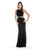 Decode 1.8 - 183852 Sheer Embellished Fitted Jersey Dress in Black