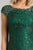 Feriani Couture - 18389S Beaded Floral Sheath Dress In Green
