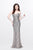 Primavera Couture - Statuesque Sequined Strapless Sweetheart Sheath Gown 1838 in Neutral