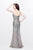 Primavera Couture - Statuesque Sequined Strapless Sweetheart Sheath Gown 1838 in Neutral