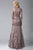 Feriani Couture - 18399 Classy Lace V-Neck Evening Gown In Purple and Brown