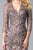 Feriani Couture - 18399 Classy Lace V-Neck Evening Gown In Purple and Brown