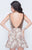 Nina Canacci - 184 Plunging V-Neck A-Line Cocktail Dress In Gold