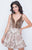 Nina Canacci - 184 Plunging V-Neck A-Line Cocktail Dress In Gold