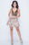 Nina Canacci - 184 Plunging V-Neck A-Line Cocktail Dress In Gold