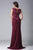 Feriani Couture - 18402 Embellished Cap Sleeve Column Gown In Red