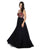 Decode 1.8 - 184068 Embroidered Sweetheart Chiffon Dress in Black and Multi-Color