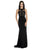 Decode 1.8 - 184116 Sleeveless Jewel Illusion Evening Dress in Black