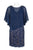 Decode - 184178 Cape Sleeve Lace Applique Dress In Blue