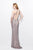Primavera Couture - Lavishly Ornate High Halter Sheath Gown  1841 in Pink