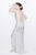 Primavera Couture - Lavishly Ornate High Halter Sheath Gown  1841 in White