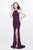 Primavera Couture - Lavishly Ornate High Halter Sheath Gown  1841 in Purple