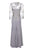 Decode 1.8 - Floral Embroidered V-Neck Trumpet Gown 184244 In Silver