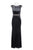 Decode 1.8 - 184290 Embellished Bateau Velvet Trumpet Dress In Gray