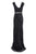 Decode 1.8 - 184290 Embellished Bateau Velvet Trumpet Dress In Gray