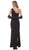 Eureka Fashion - 1843 Stone Embellished Asymmetric Sheath Dress in Black