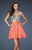 La Femme - 18445 Beaded Sweetheart Cocktail Dress In Orange