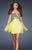 La Femme - 18445 Beaded Sweetheart Cocktail Dress In Yellow