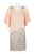 Decode - 184467 Embellished Chiffon and Metallic Lace Dress In Pink and Silver