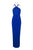 Decode 1.8 - 184469 Halter Neck Flutter Jersey Column Dress In Blue