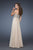 La Femme - 18447 Crystal Bead Studded Strapless Sweetheart Gown In Neutral