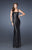 La Femme - 18450 Sequined Square Sheath Dress In Black