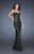 La Femme - 18450 Sequined Square Sheath Dress In Green