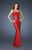 La Femme - 18450 Sequined Square Sheath Dress In Red