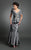 Daymor Couture - 1033 Faux Wrap Taffeta Trumpet Gown In Silver and Gray