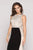 Colors Dress - 1845 Two Tone Sleeveless Embellished Evening Dress In Black and Neutral