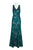 Decode 1.8 - 184659 Floral Print Jacquard Trumpet Dress In Green and Multi-Color