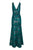 Decode 1.8 - 184659 Floral Print Jacquard Trumpet Dress In Green and Multi-Color
